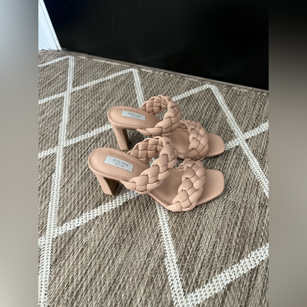 NWOT STEVEN by Steve Madden Braided Heeled Sandals